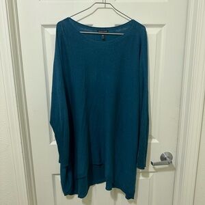 Eileen Fisher | Organic cotton, silk, Tencel. XL (fits like 1X). Teal